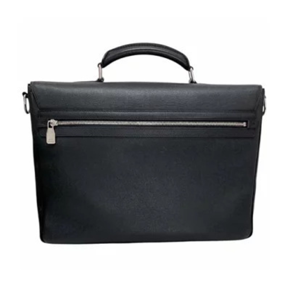 Louis Vuitton Vasili Business Briefcase Taiga Leather Shoulder Bag Blanc White